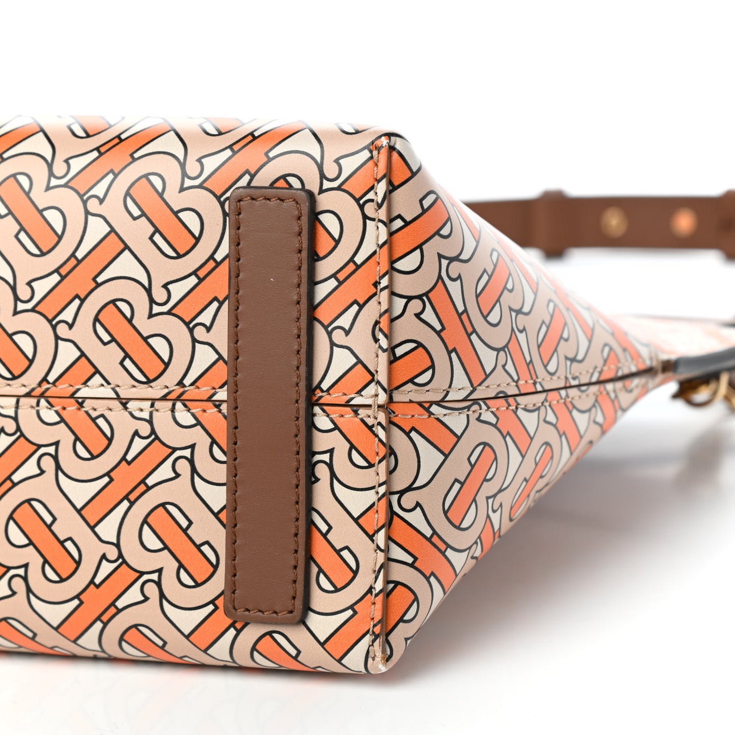 Calfskin Monogram Small Society Top Handle Bag Bright Orange