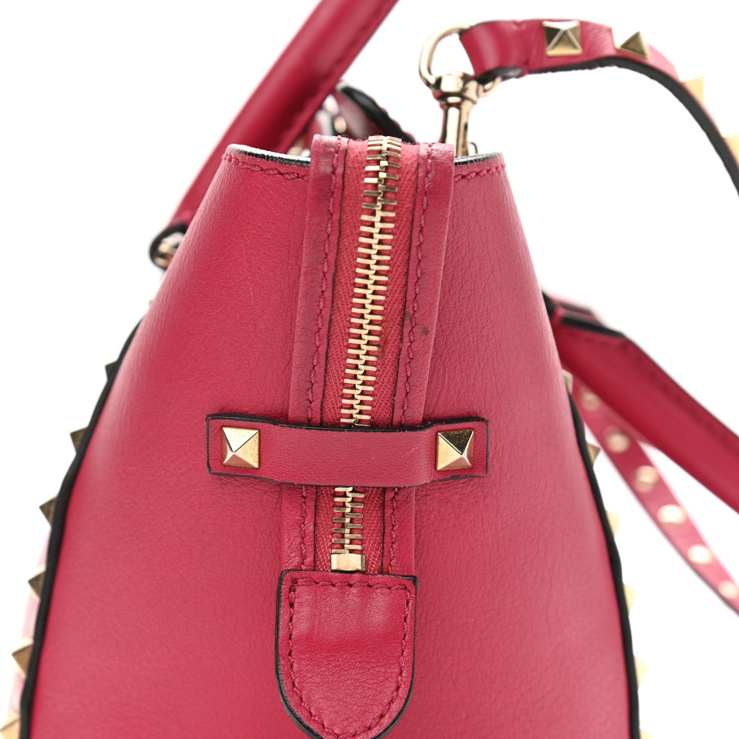 Valentino Garavani Vitello Small Rockstud Double Handle Tote Cyclamin 20 of 22