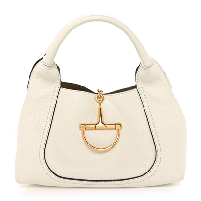Gucci Grained Calfskin Softbit Medium Shoulder Bag White 1 of 10