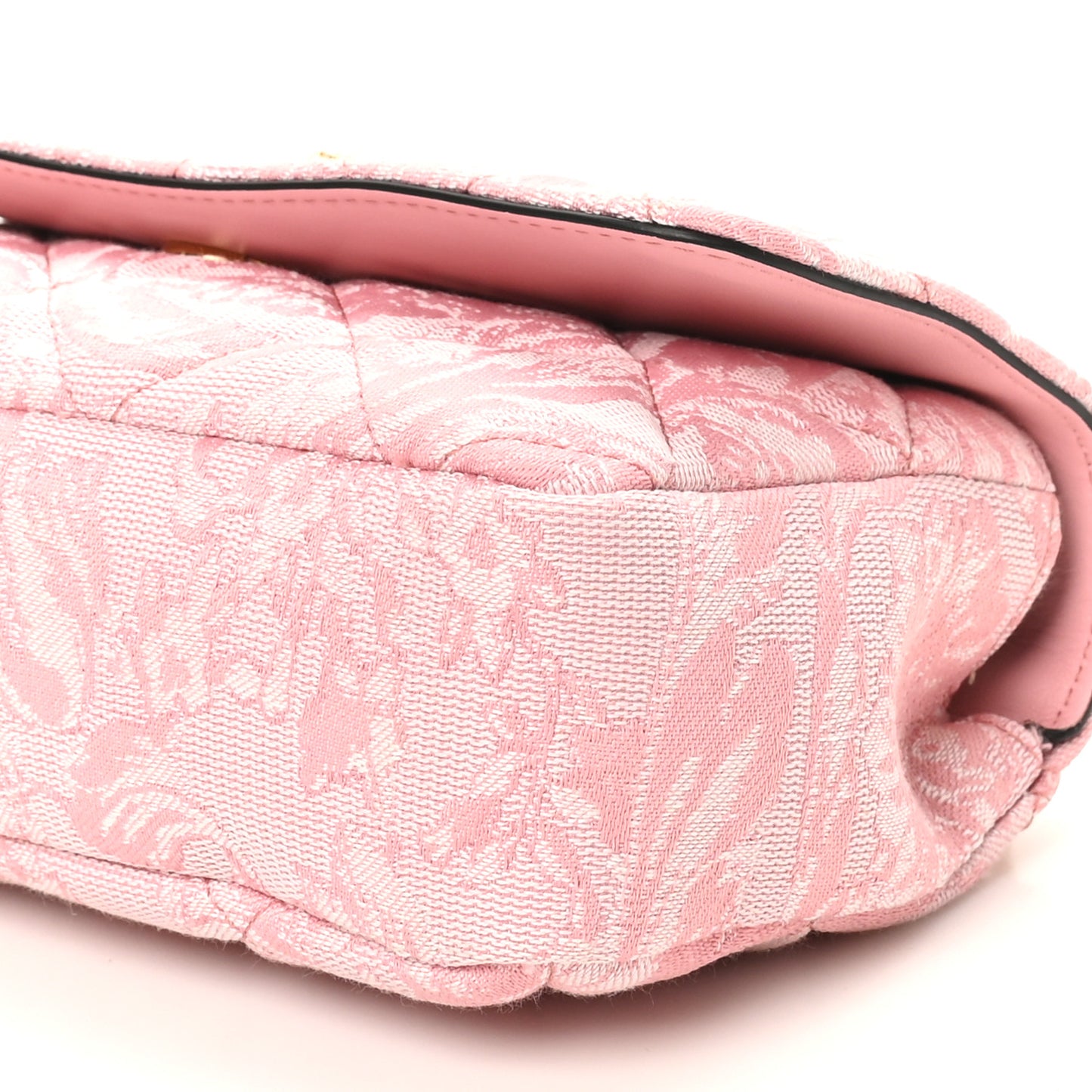 Baroque Jacquard Quilted Small Medusa Shoulder Bag Baby Pink