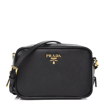 Prada Saffiano Mini Camera Crossbody Bag Nero Black 1 of 8