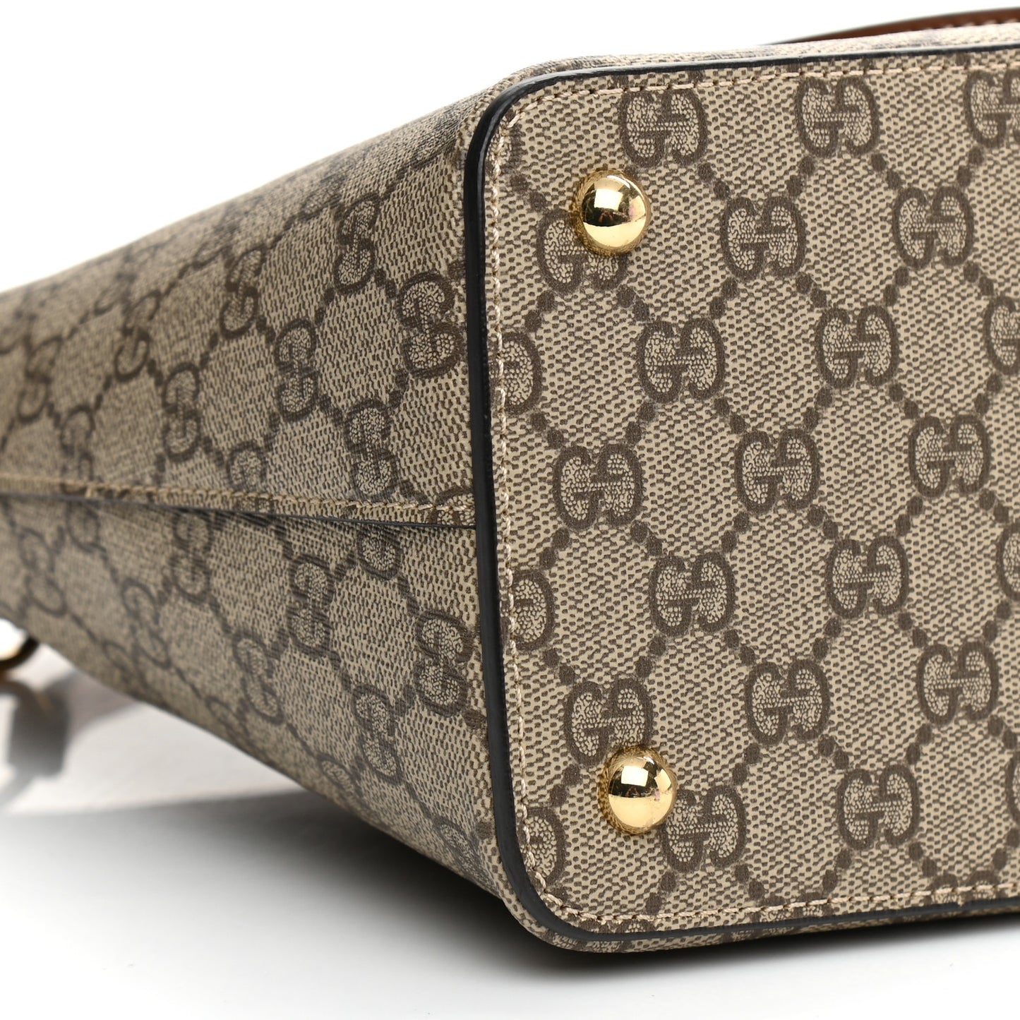 GG Supreme Monogram Small Zip Top Tote Beige Tuscany
