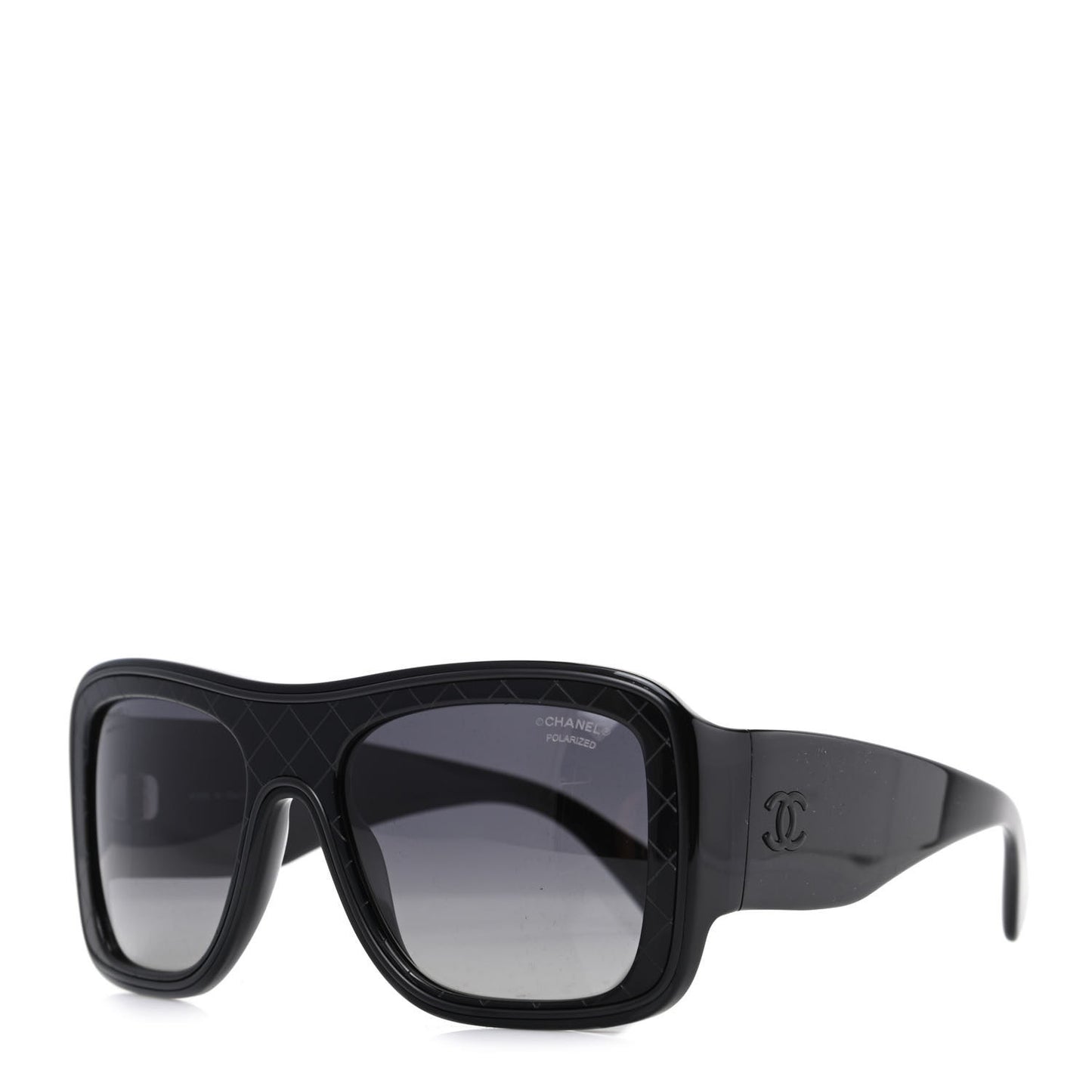 Acetate Polarized Rectangle Sunglasses 5395 Black