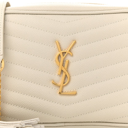 Saint Laurent Grain De Poudre Matelasse Monogram Mini Lou Camera Bag Crema Soft 8 of 11