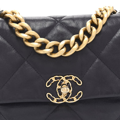 Chanel Goatskin Quilted Large Chanel 19 Flap Puple 8 of 11
