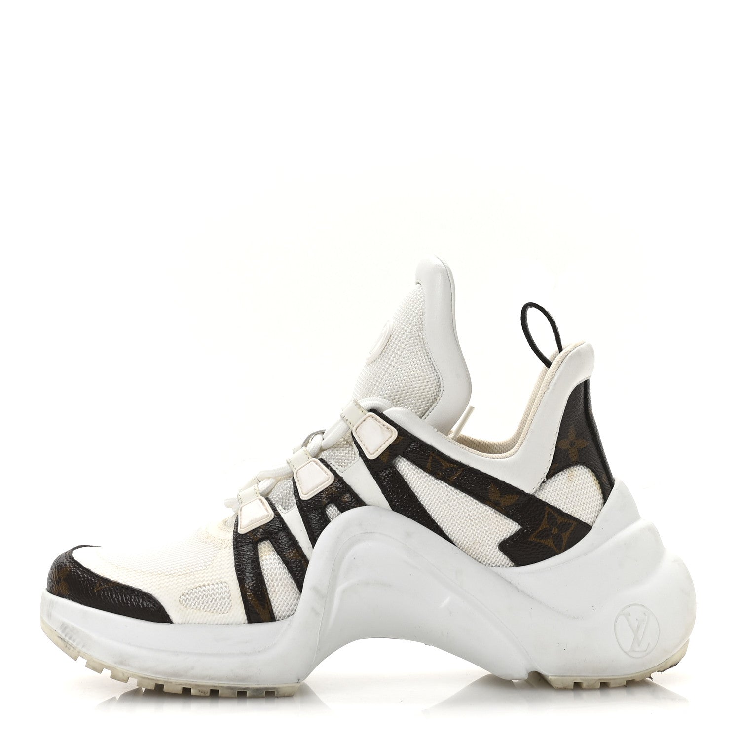 Louis Vuitton Patent Monogram LV Archlight Sneakers 38 White 1 of 8