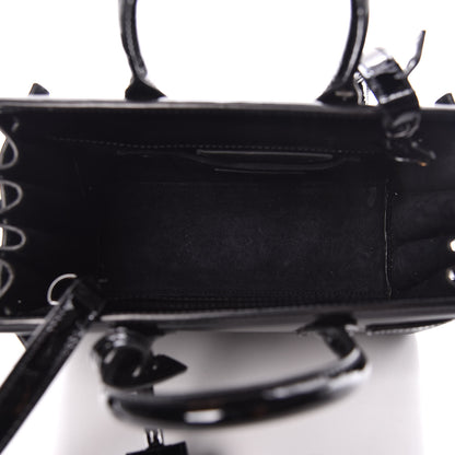 Saint Laurent Ribbed Patent Calfskin Nano Sac De Jour Black 7 of 10