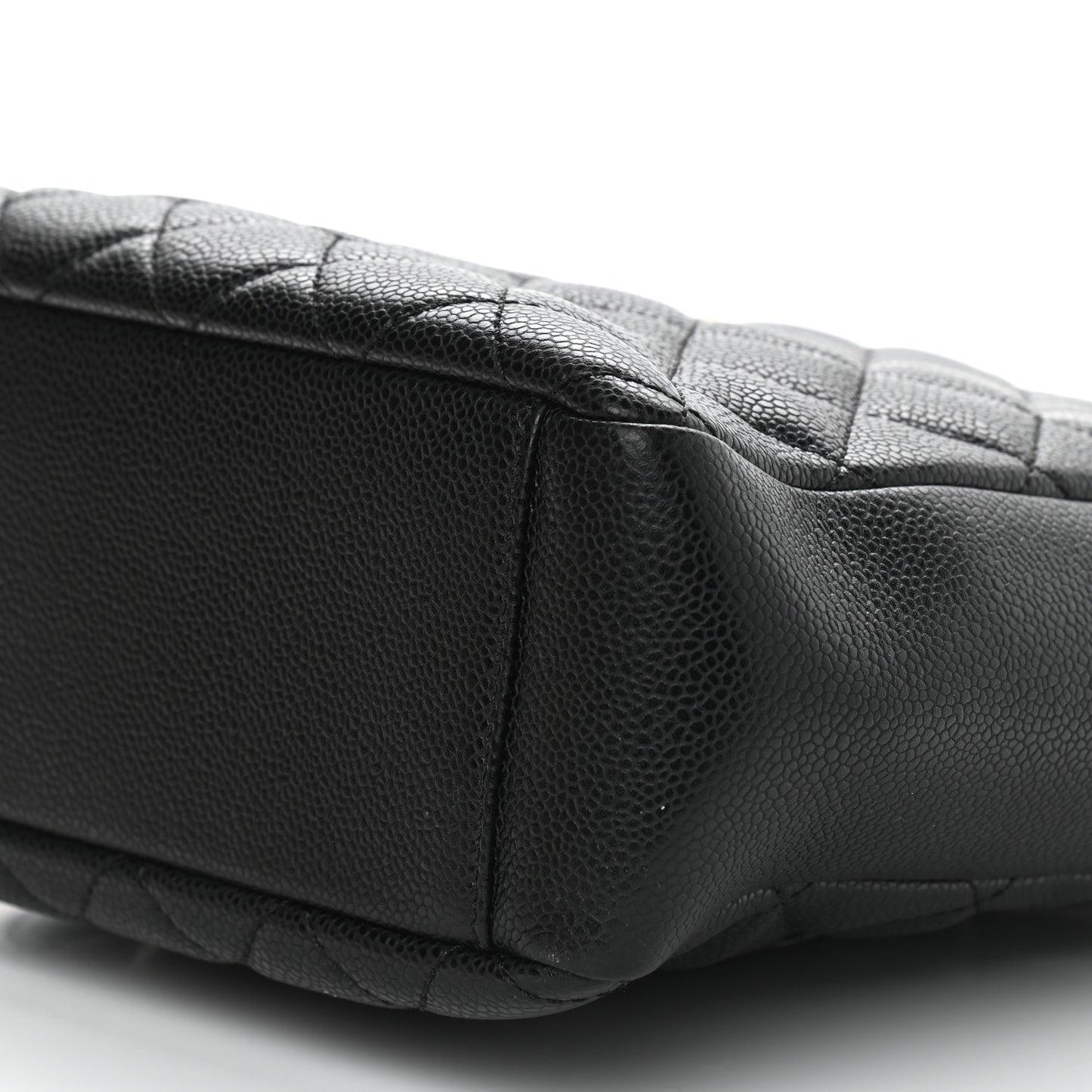 Caviar Quilted Petit Shopping Tote PST Black