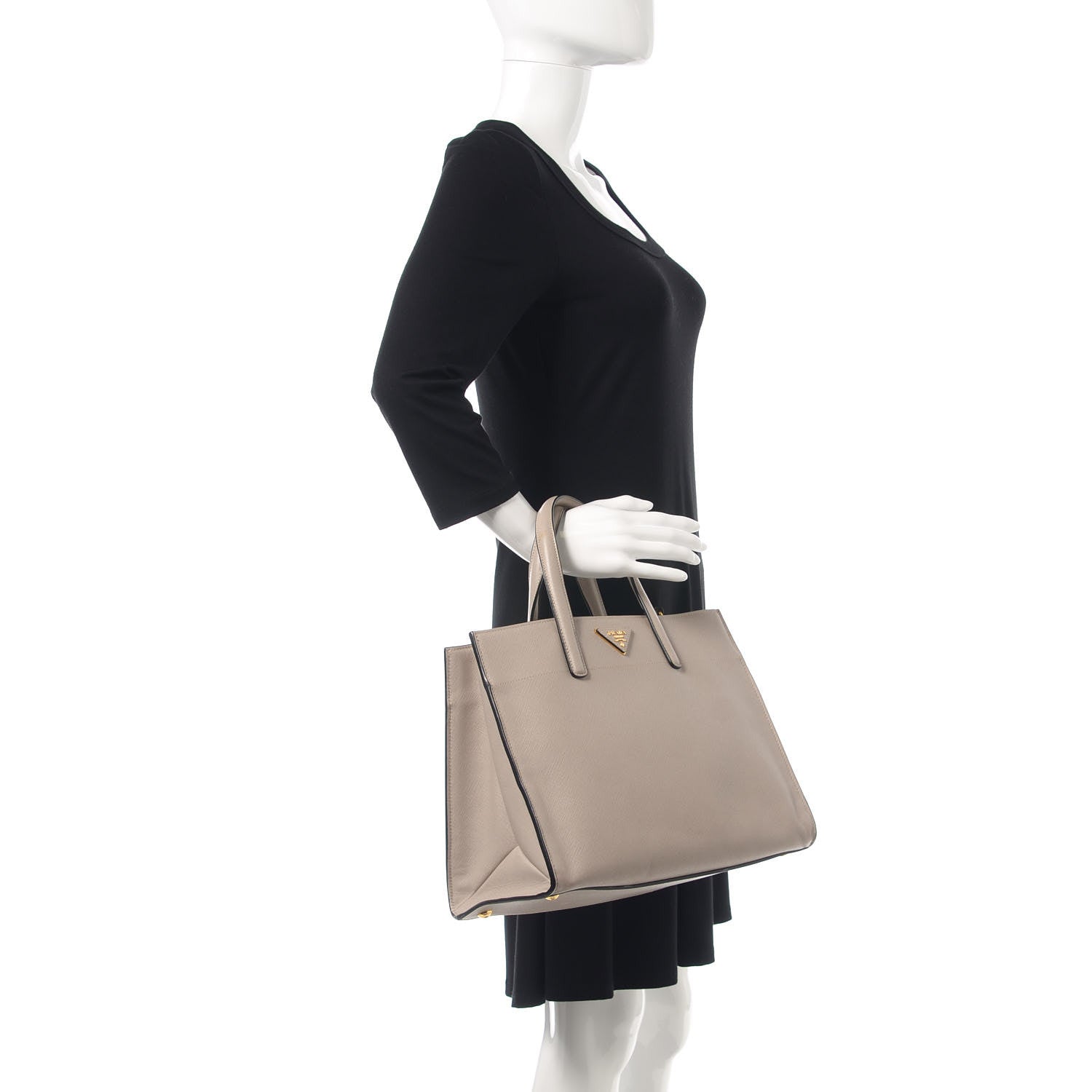 Prada Saffiano Soft Tote Pomice 2 of 13