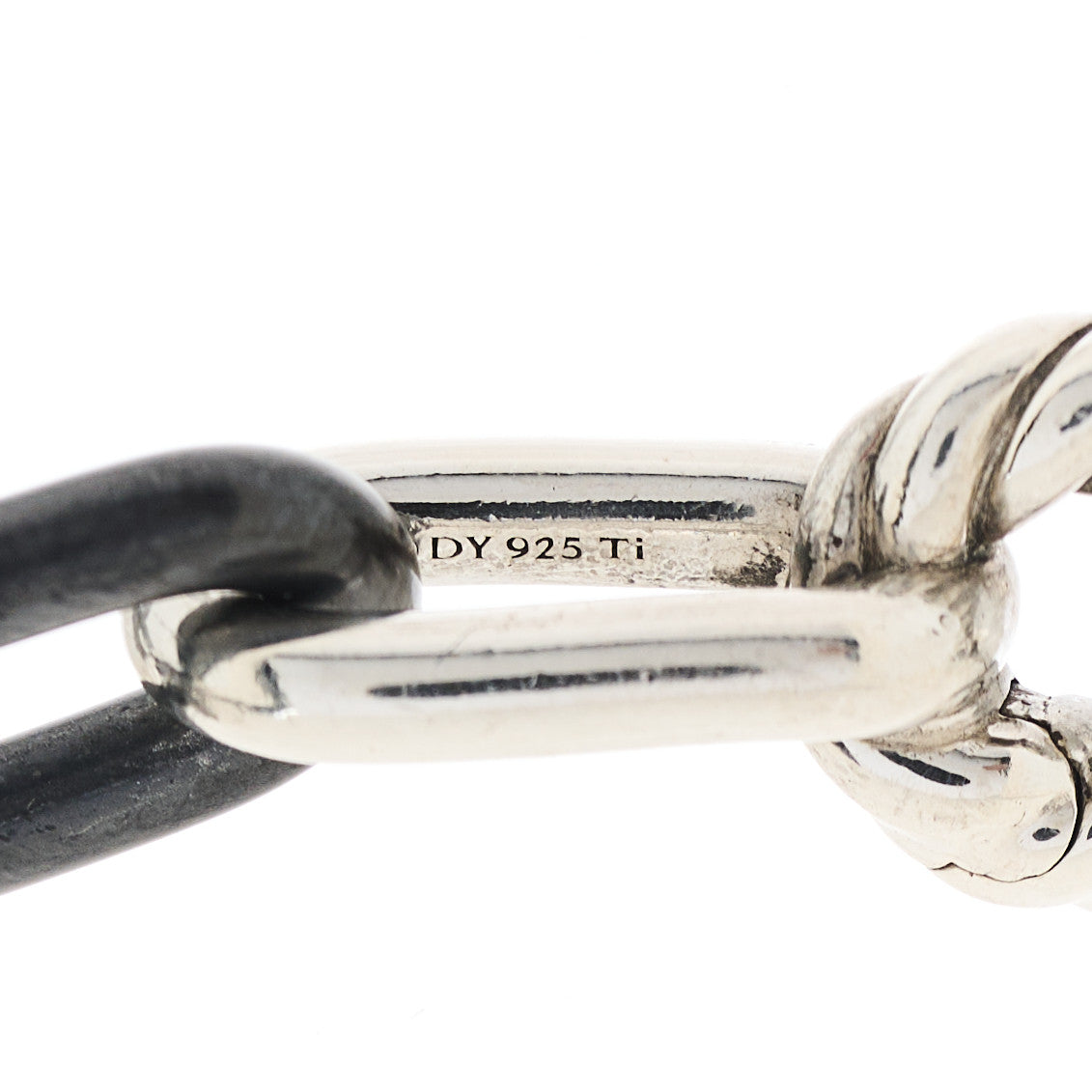 David Yurman Black Titanium Sterling Silver 8.5mm Madison Chain Necklace 4 of 5