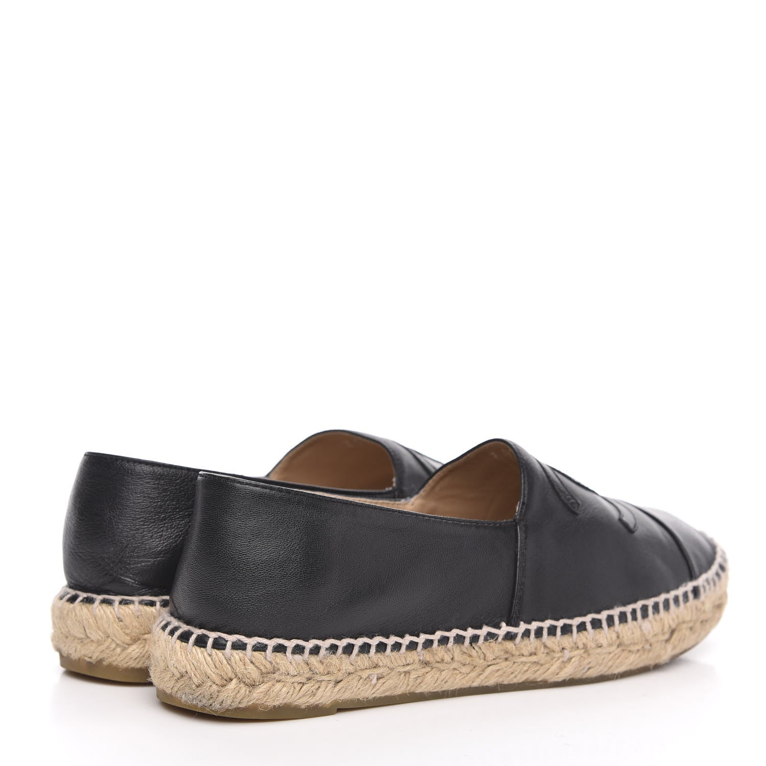 Chanel Lambskin CC Espadrilles 38 Black 4 of 12