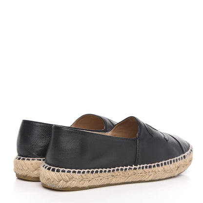 Chanel Lambskin CC Espadrilles 38 Black 4 of 12