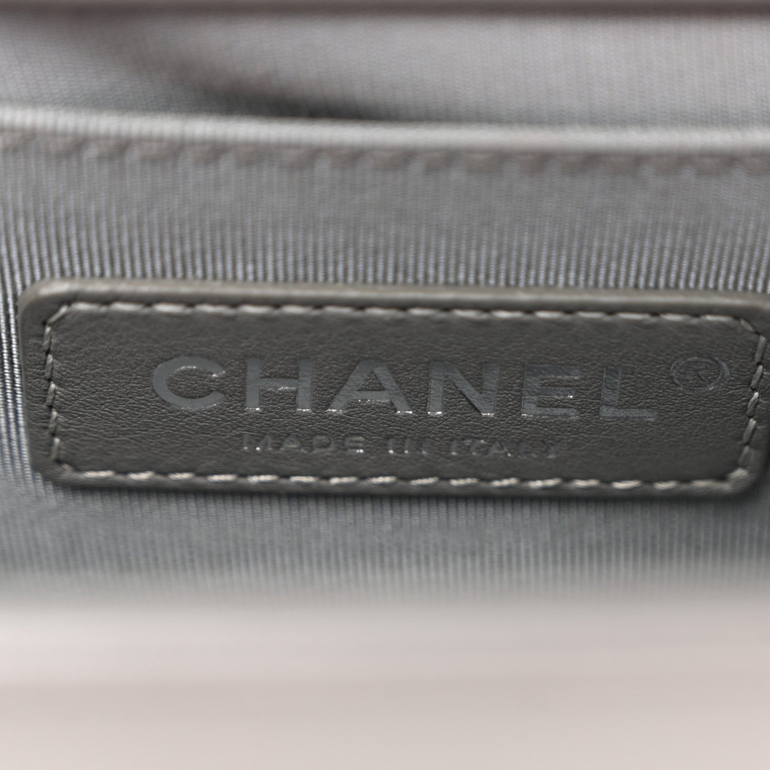Chanel Calfskin Chevron Quilted Small Boy Flap Grey 6 of 10