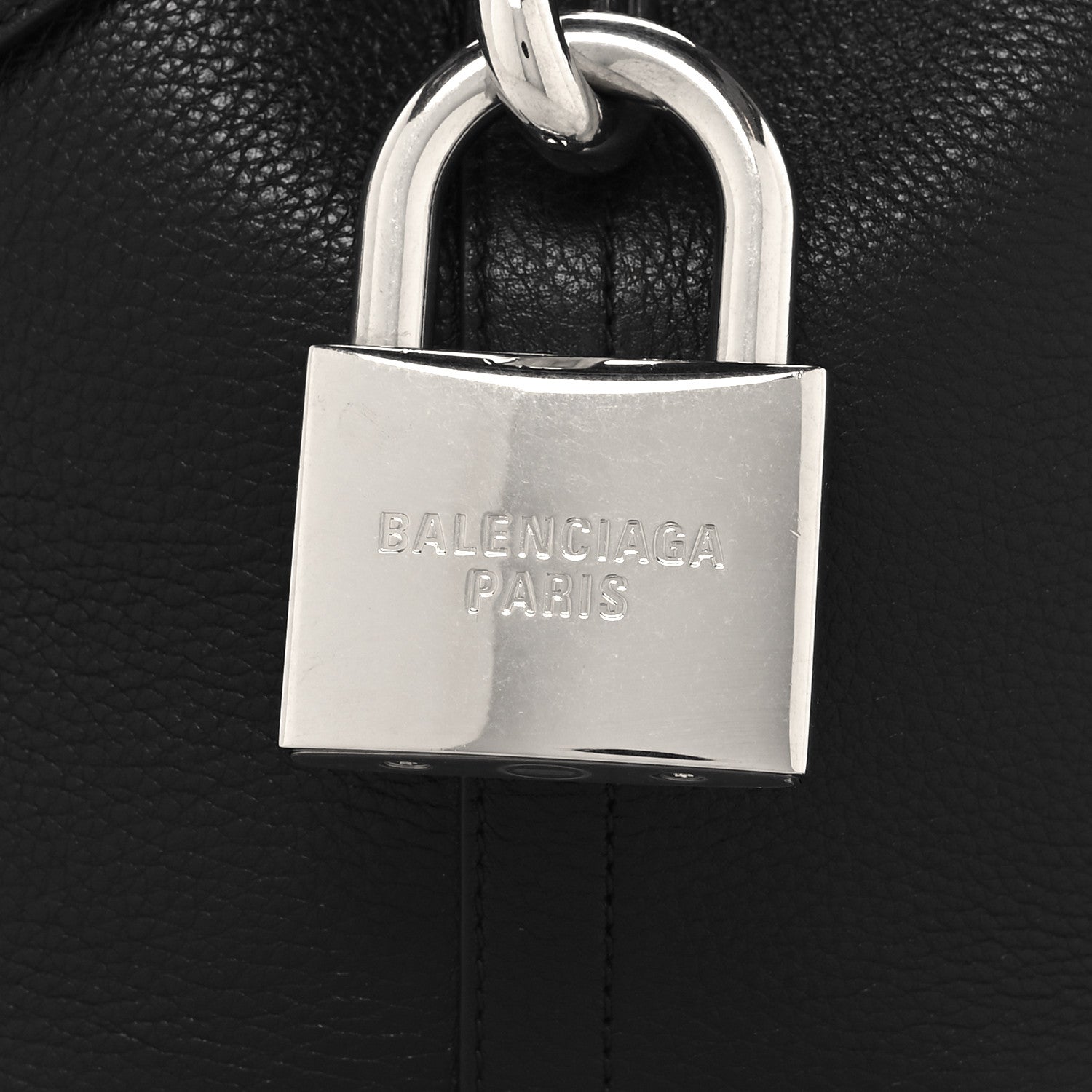 Balenciaga Grained Calfskin Small Locker Hobo Black 7 of 9