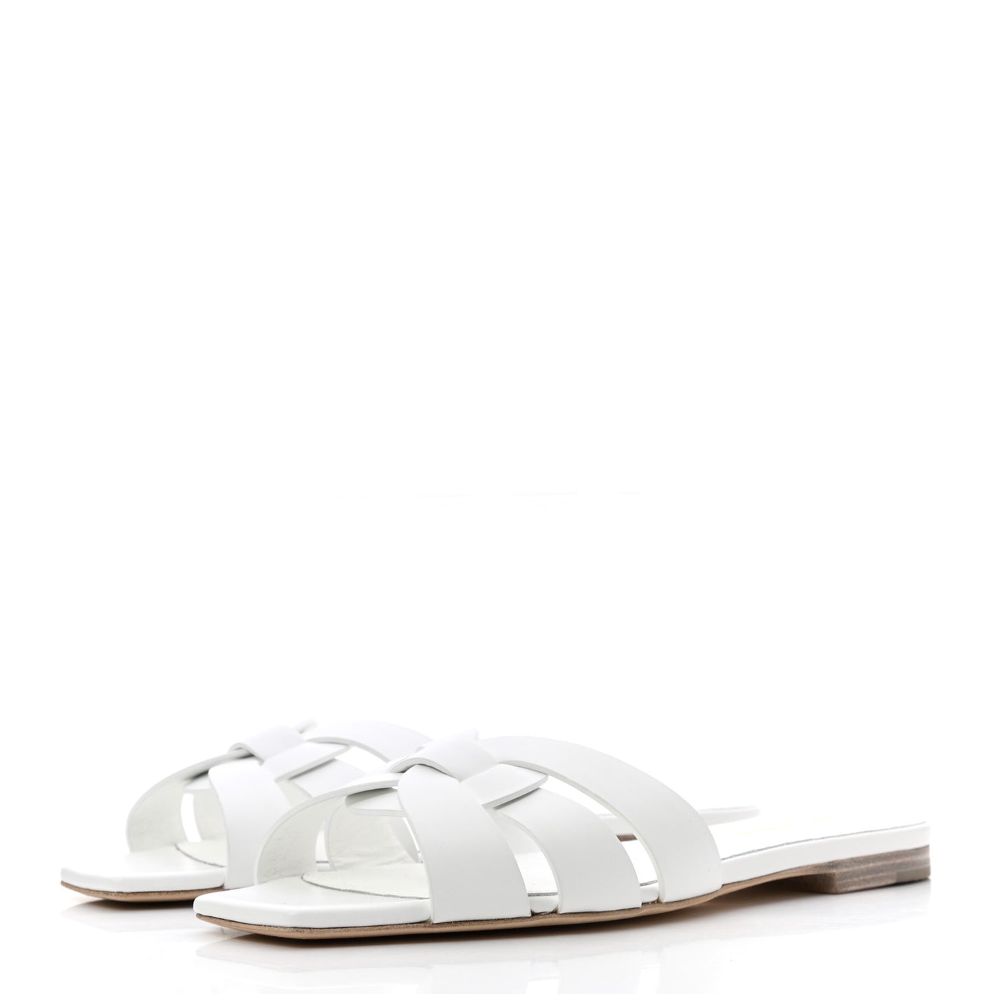 Calfskin Tribute 05 Slide Sandals 36 White
