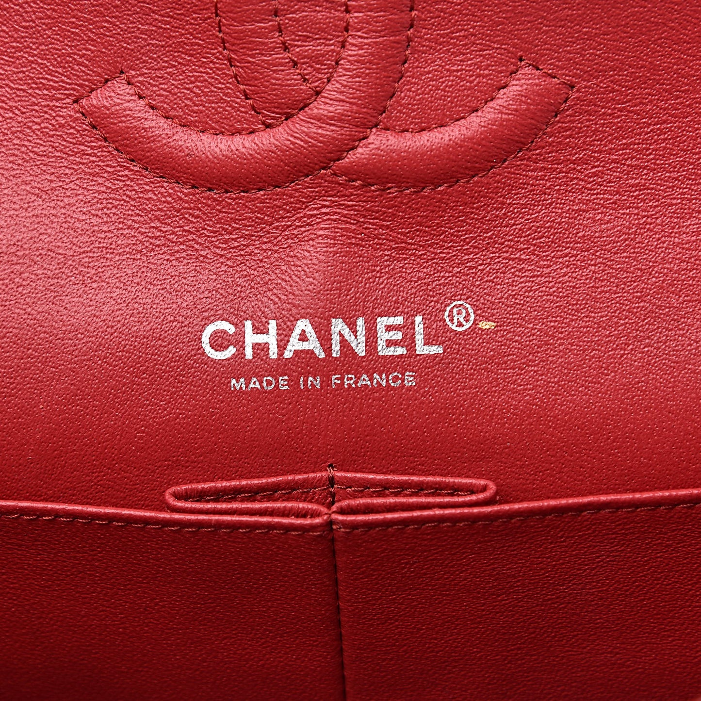 Tweed Quilted Medium Double Flap Dark Red