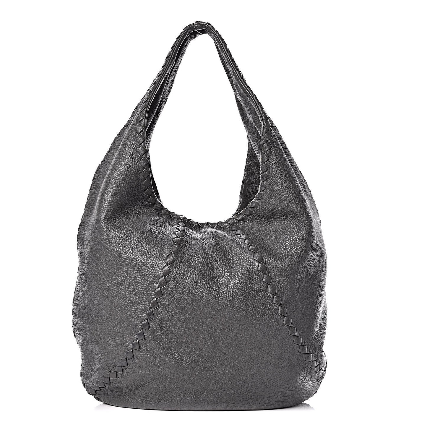 Cervo Deerskin Large Hobo Light Grey
