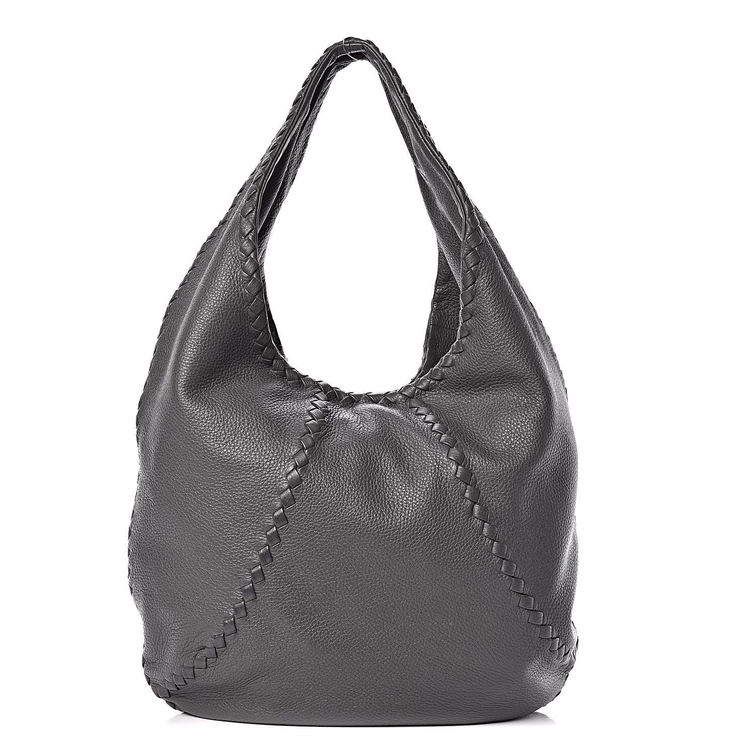 Bottega Veneta Cervo Deerskin Large Hobo Light Grey 1 of 10