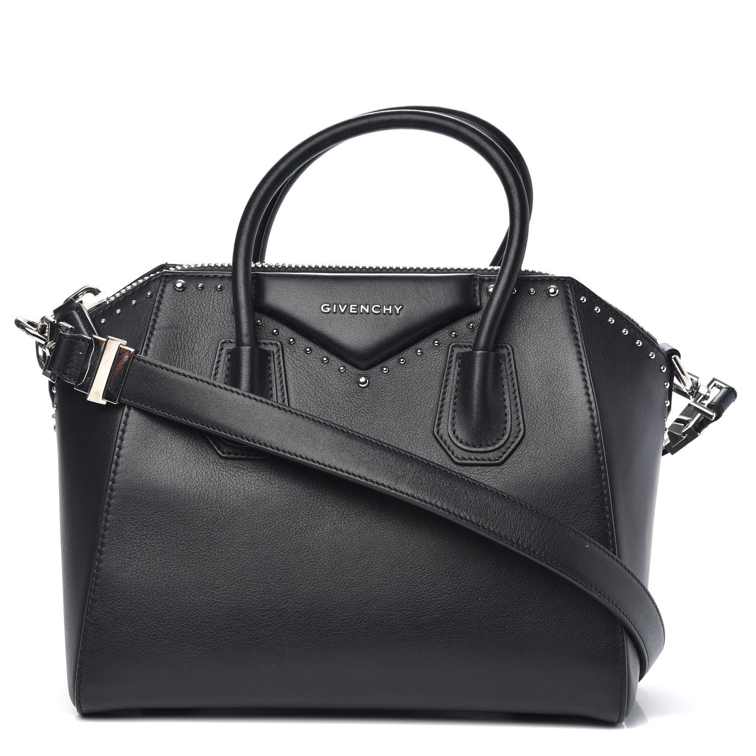 Givenchy Smooth Calfskin Small Studded Antigona Black 1 of 11