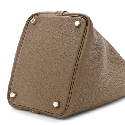 Hermes Taurillon Clemence Picotin Lock 18 PM Etoupe Etoupe 9 of 13