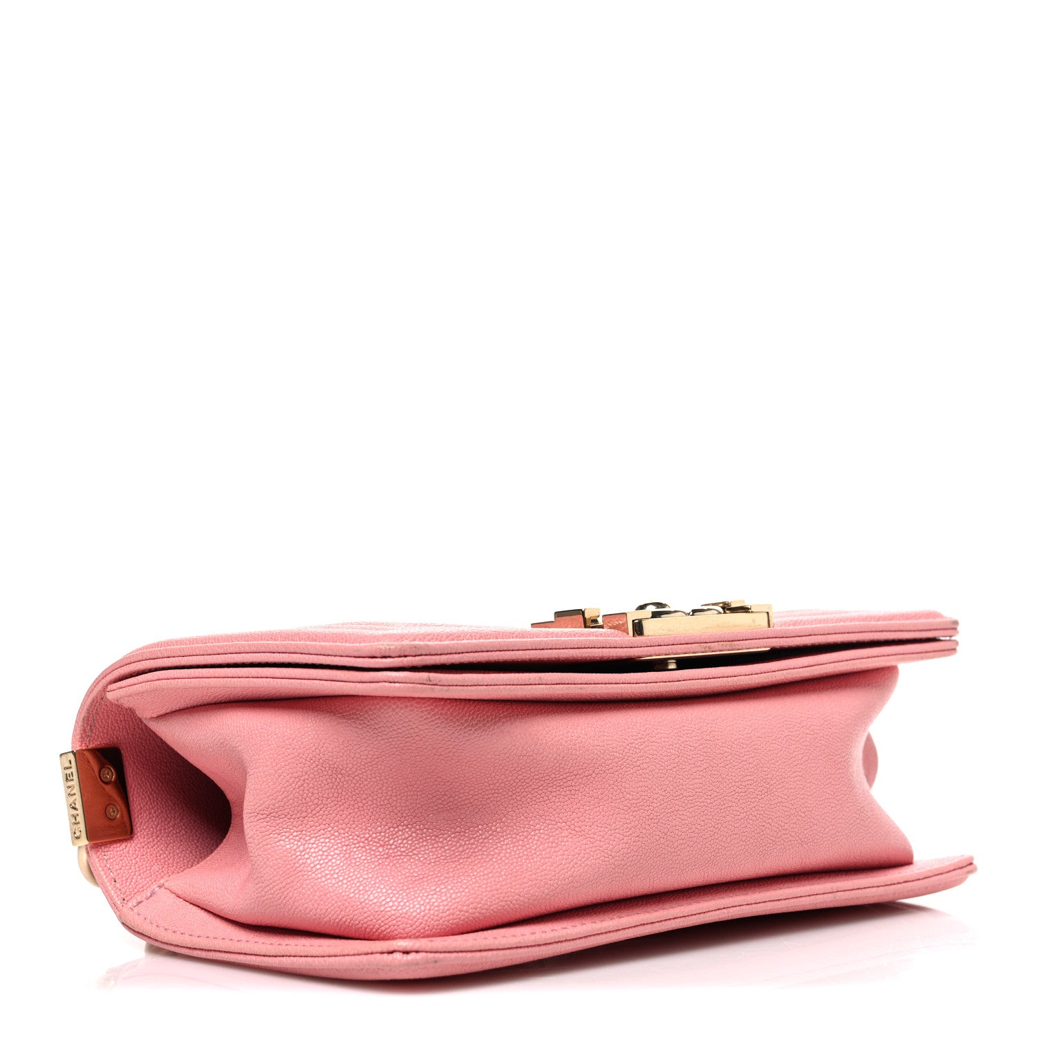 Chanel Caviar Chevron Quilted Small Boy Flap Pink 4 of 11