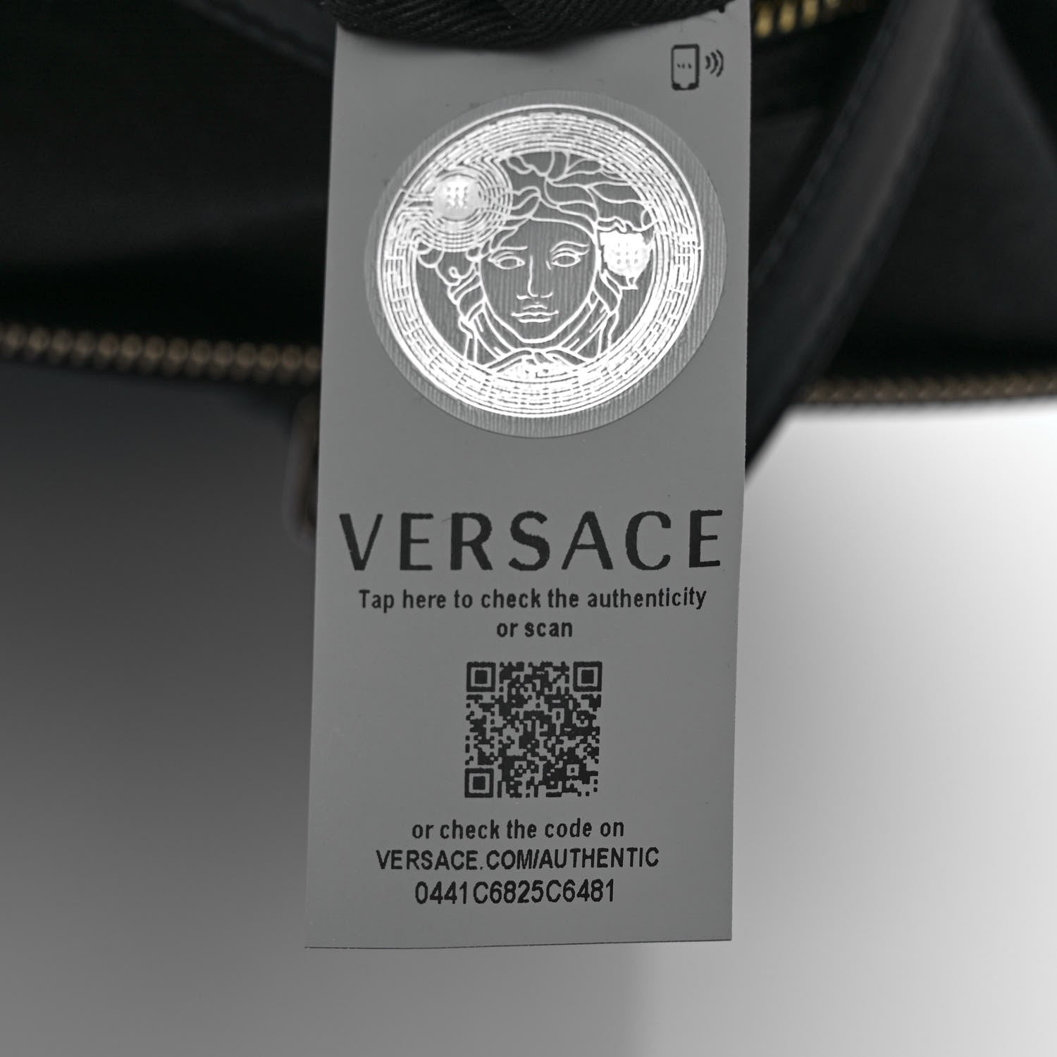 Versace Calfskin Shopping Tote Black 7 of 10