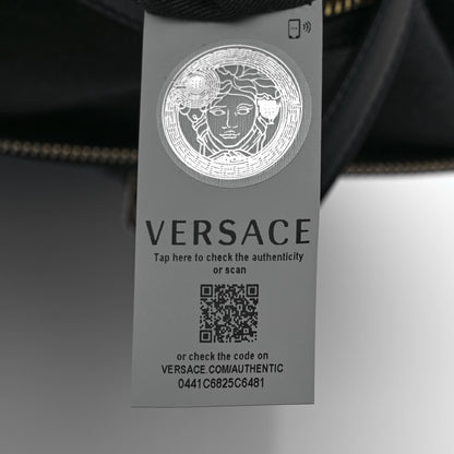 Versace Calfskin Shopping Tote Black 7 of 10