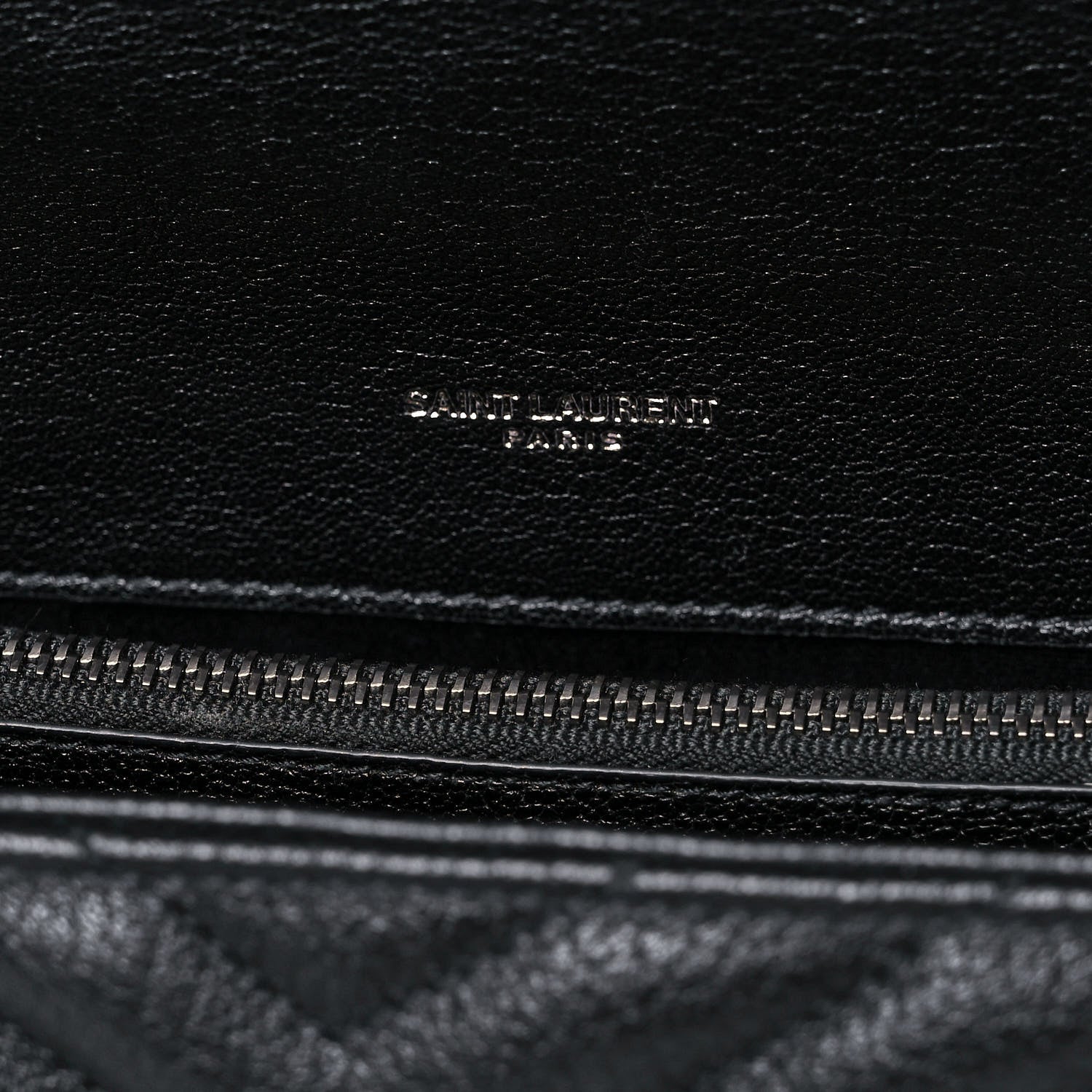 Saint Laurent Sheepskin Matelasse Chevron Monogram Large College Satchel Black 7 of 16