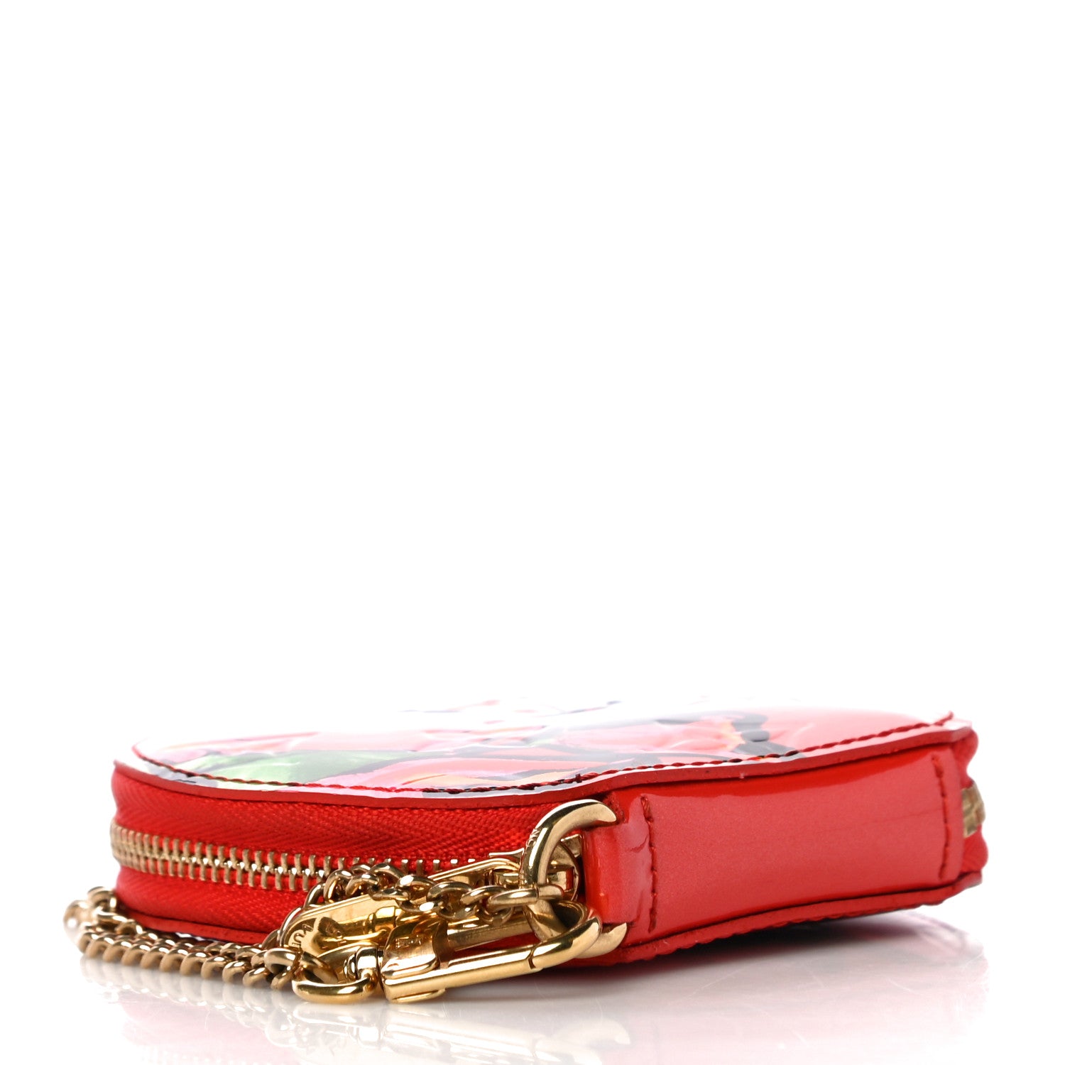 Louis Vuitton Vernis Roses Chapeau Coin Purse Orange Sunset 4 of 16
