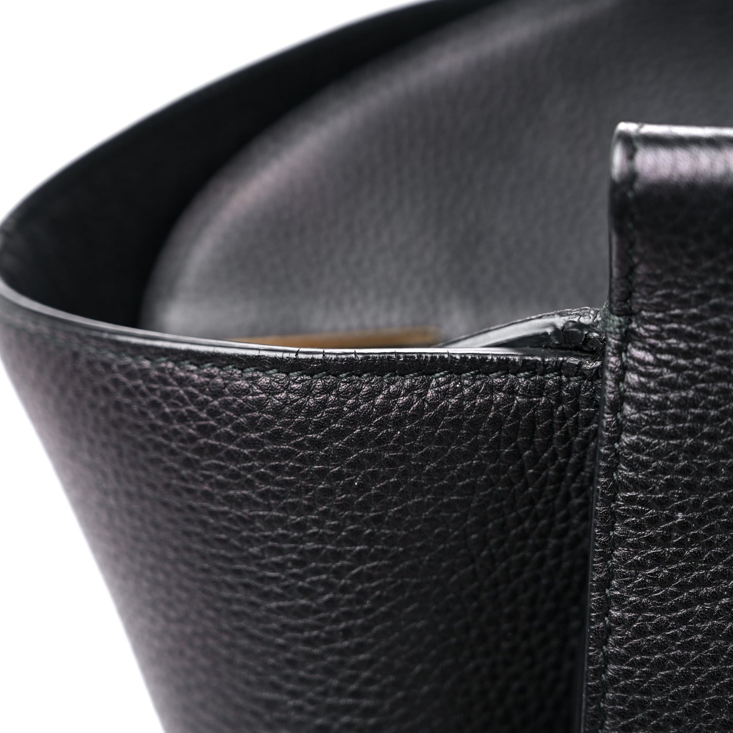 Grained Calfskin Bitter Pocket Tote Black