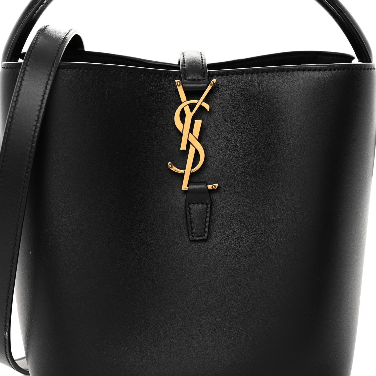 Saint Laurent Shiny Calfskin Le 37 Bucket Bag Black 7 of 9