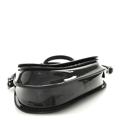 Christian Dior Patent Oblique Embossed Saddle Boxy Bag Black 4 of 9