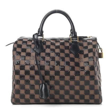 Louis Vuitton Damier Paillettes Speedy 30 Black 1 of 8