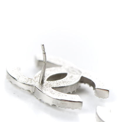 Chanel Crystal Large CC Earrings Silver 6 of 6