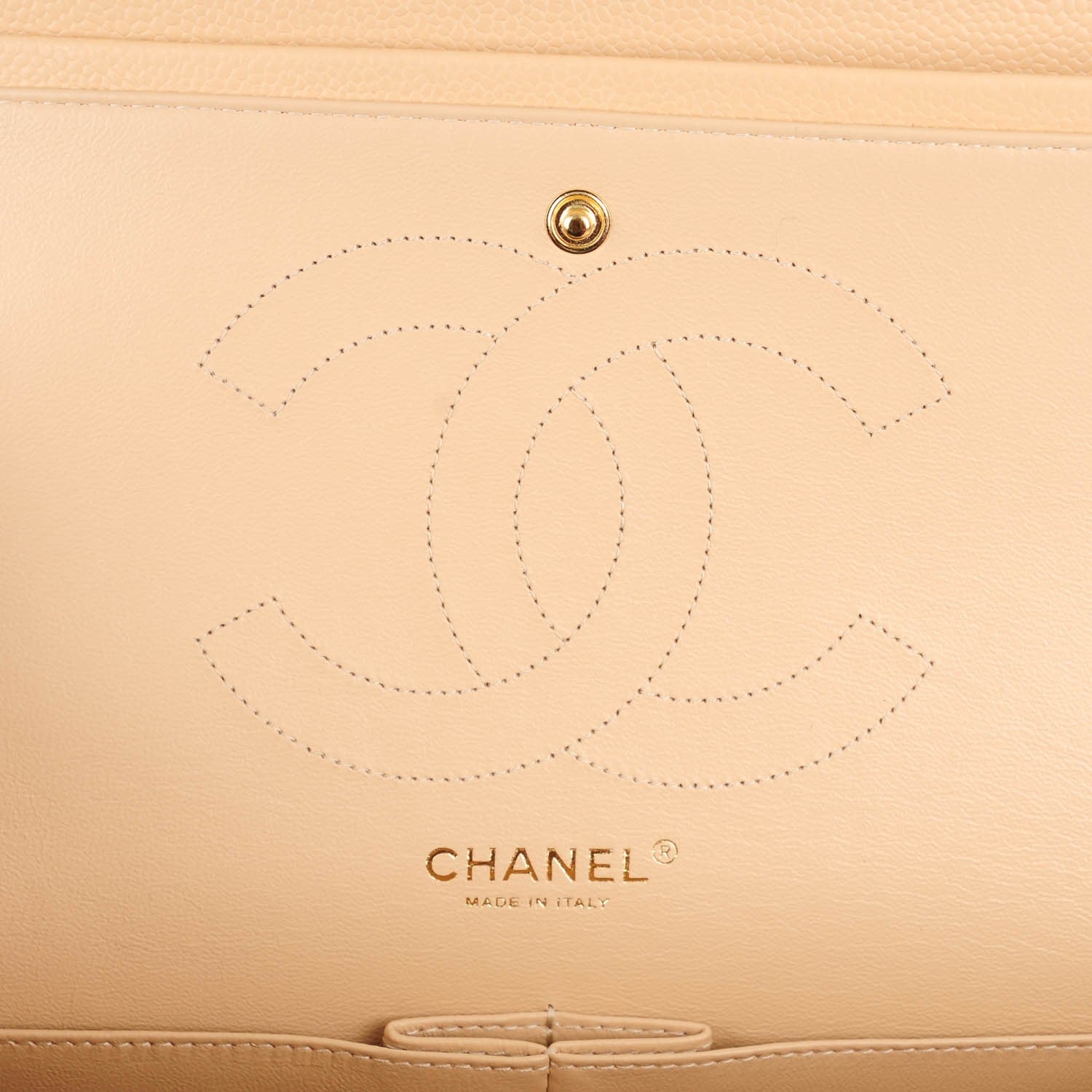 Chanel Caviar Quilted Jumbo Double Flap Beige Clair 6 of 7