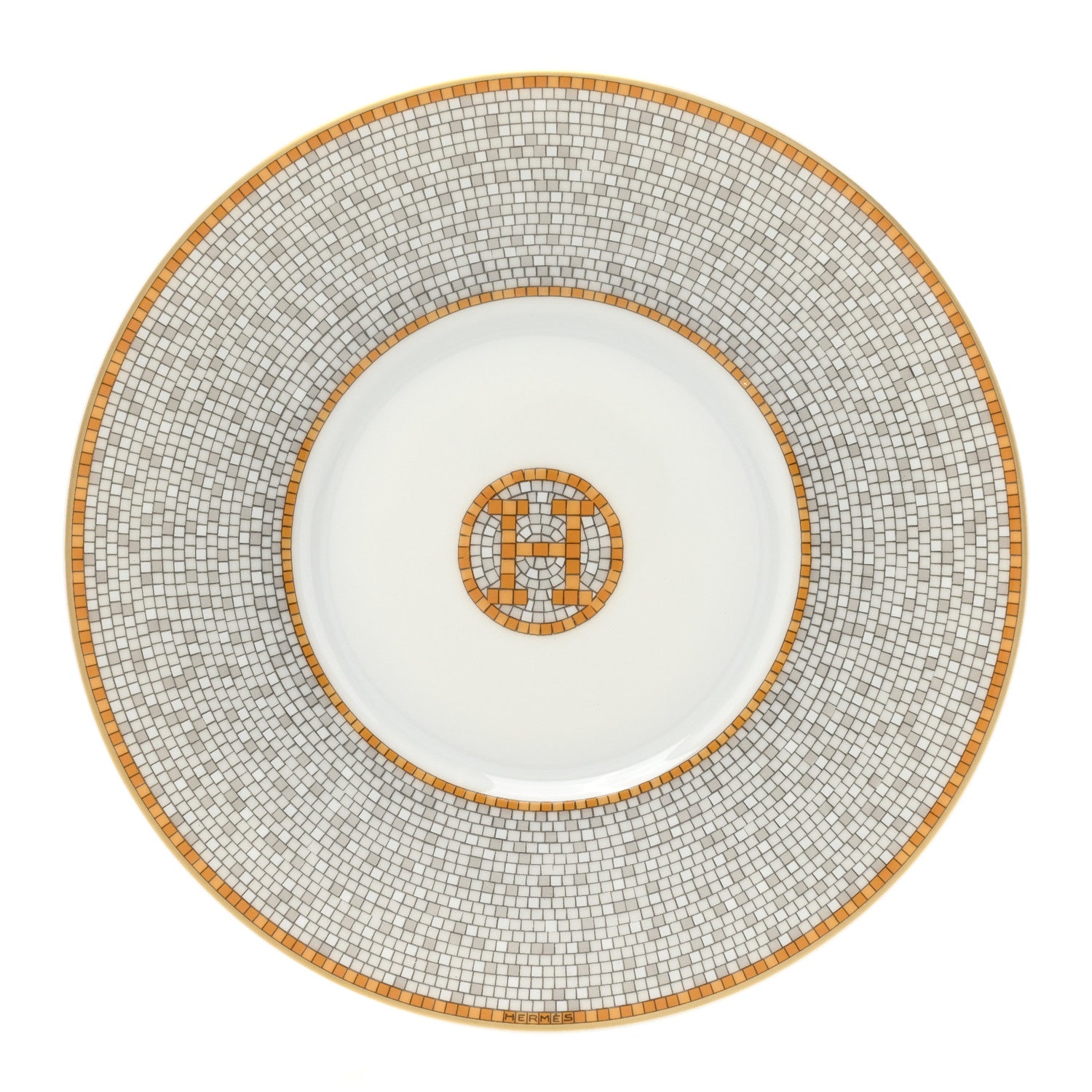 Hermes Porcelain 24 Gold Mosaique Teapot Cup Set Gold 10 of 13