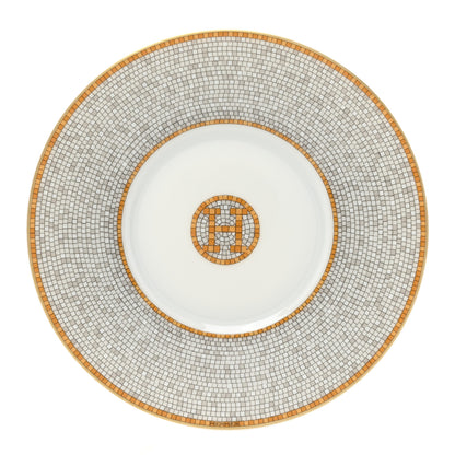 Hermes Porcelain 24 Gold Mosaique Teapot Cup Set Gold 10 of 13