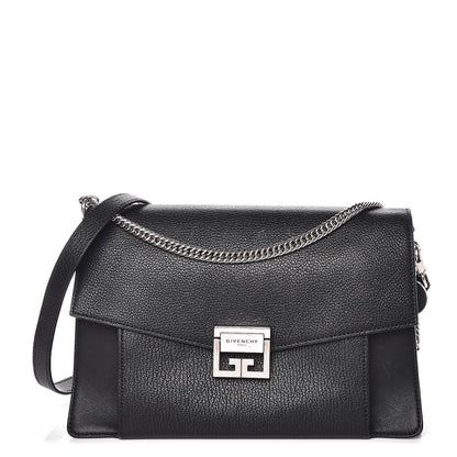 Givenchy Sugar Goatskin Medium GV3 Shoulder Bag Black 1 of 10