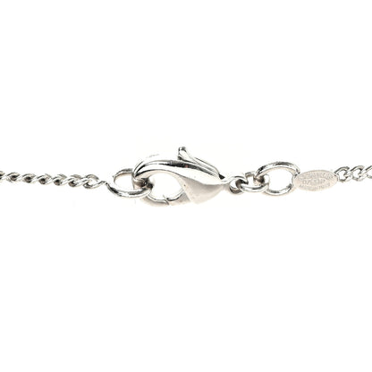 Chanel Enamel CC Padlock Heart Key Necklace  Silver Rose Salmon 4 of 5