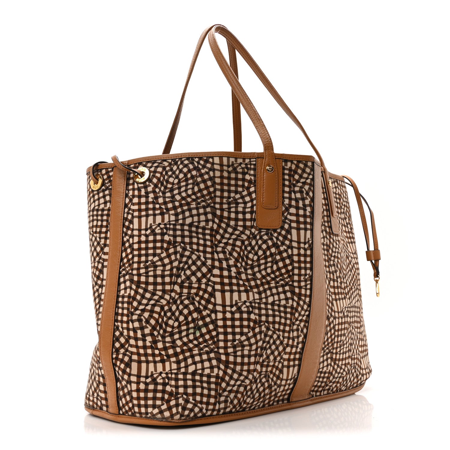 MCM Visetos Large Liz Reversible Shopper Tote Cognac 11 of 15