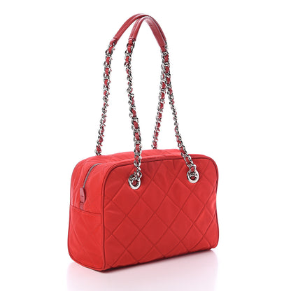Prada Nylon Tessuto Impuntu Quilted Shoulder Bag Rosso 2 of 8