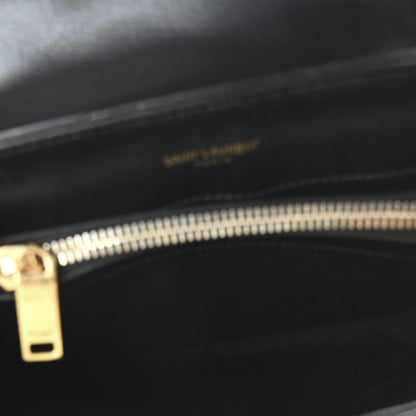 Saint Laurent Calfskin Y Quilted Monogram Small Loulou Chain Satchel Black 5 of 10