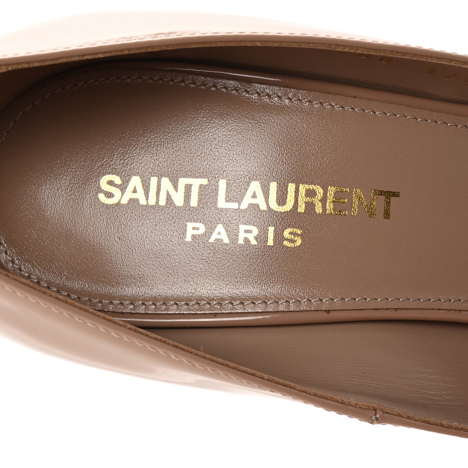 Saint Laurent Vernice Patent Anja 105 Pumps 37.5 Nude 8 of 10