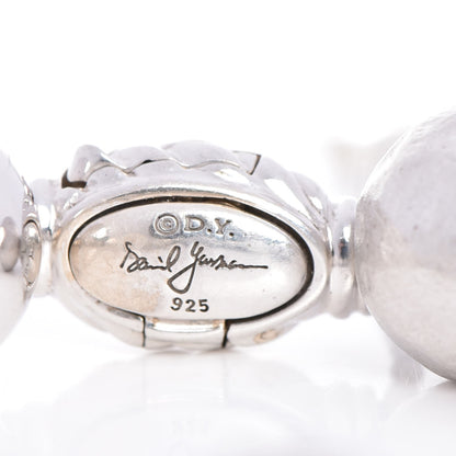 David Yurman Sterling Silver White Agate 14mm Elements Bracelet 3 of 4