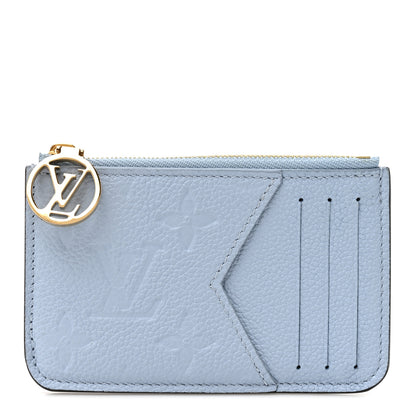 Louis Vuitton Empreinte Monogram Zipped Romy Card Holder Bleu Nuage 1 of 7