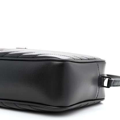 Saint Laurent Calfskin Matelasse Monogram Monochrome Lou Camera Bag Black 9 of 9