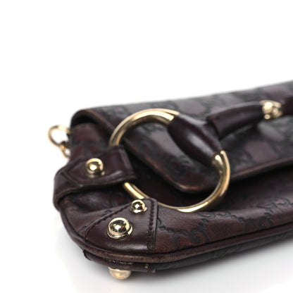 Gucci Guccissima Small Horsebit Chain Clutch Chocolate 8 of 14
