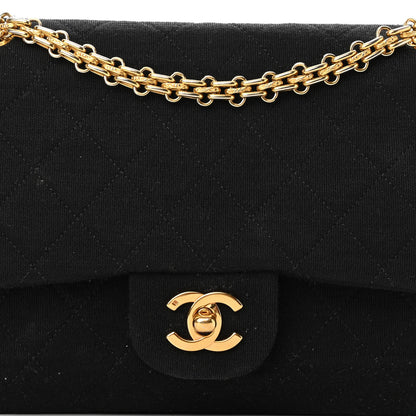 Chanel Jersey Quilted Small Double Flap Black 9 of 12