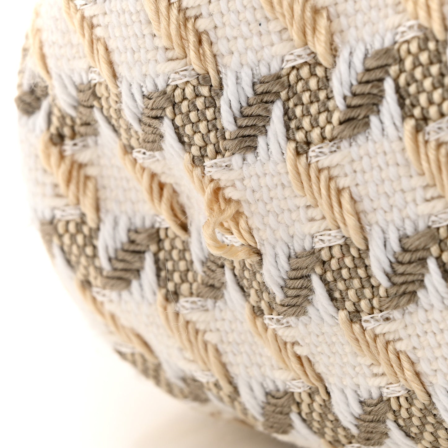 Tweed Boucle Knitting Bag Ivory