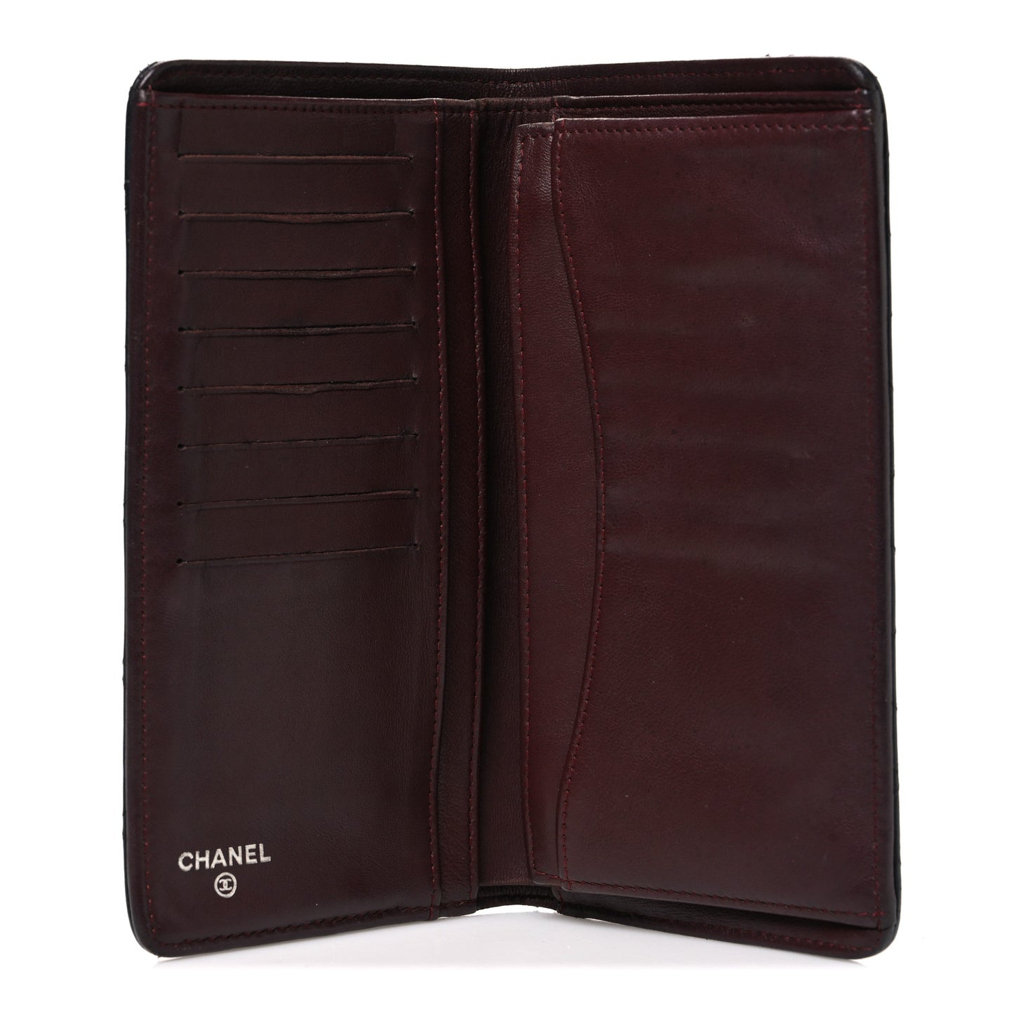 Lambskin Quilted Yen Wallet Black